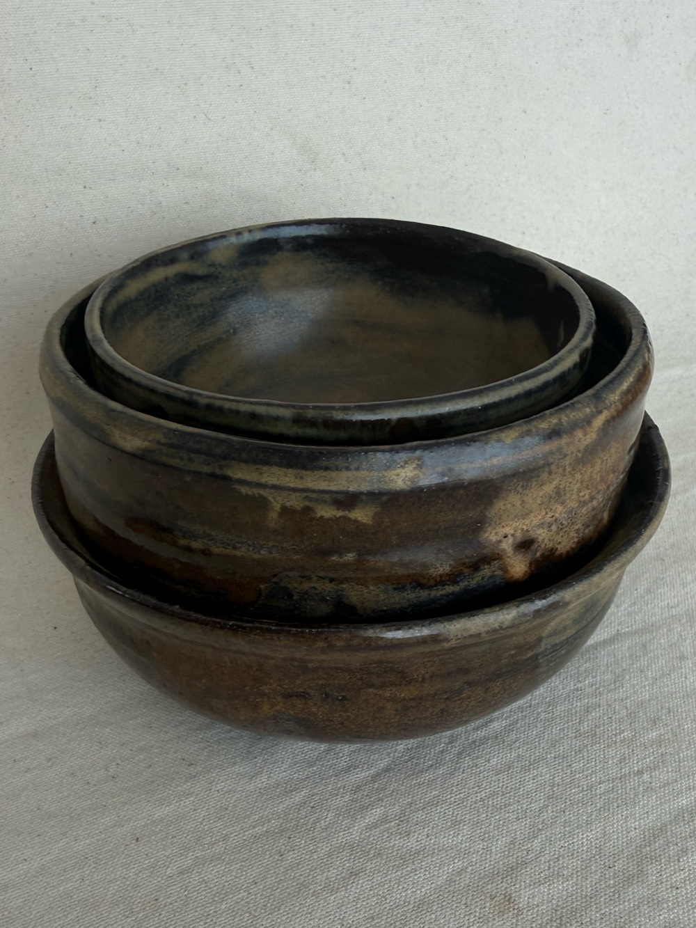 Handmade Nesting ceramic bowls, hand crafted Good Condition $200 USD - Picture 7 of 9